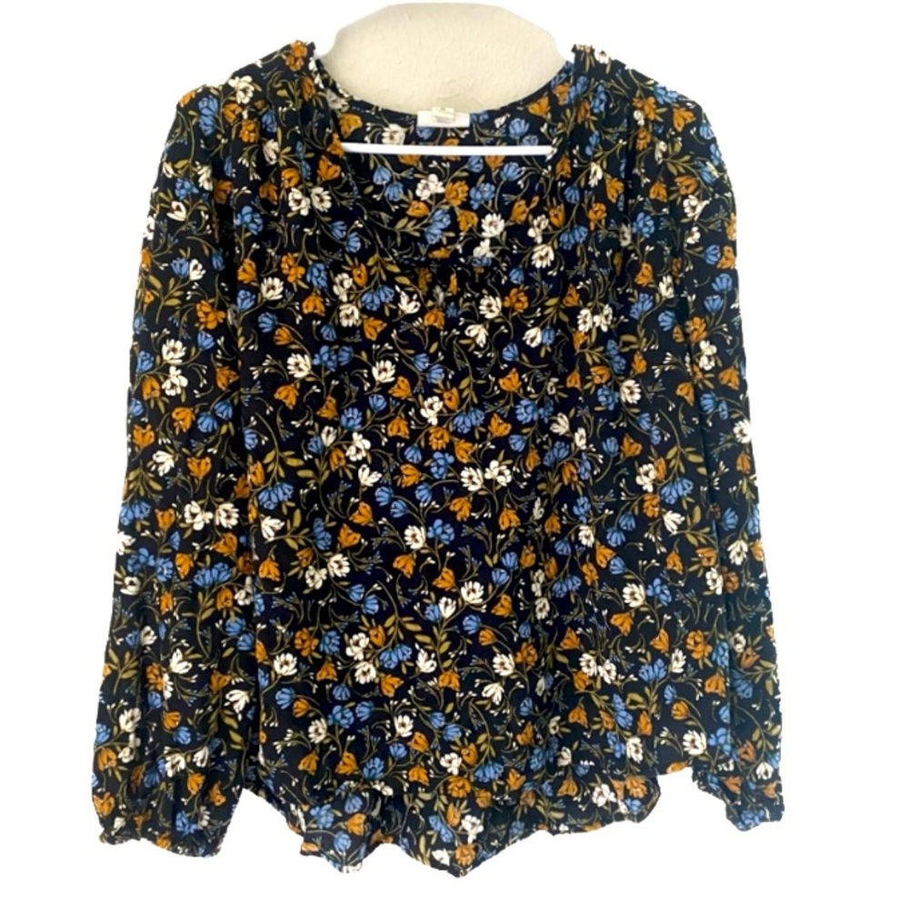 A.n.a Floral V Neck Top Sz XL
